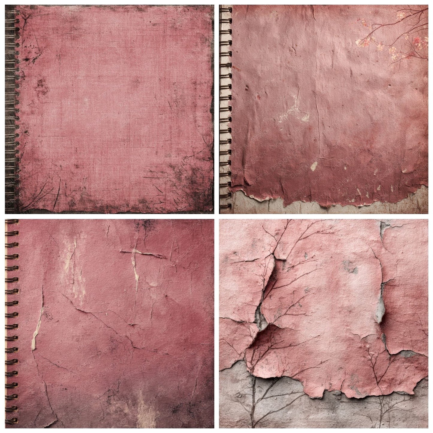 Rose Notebook Tear Digital Paper Pack (DDD003272)