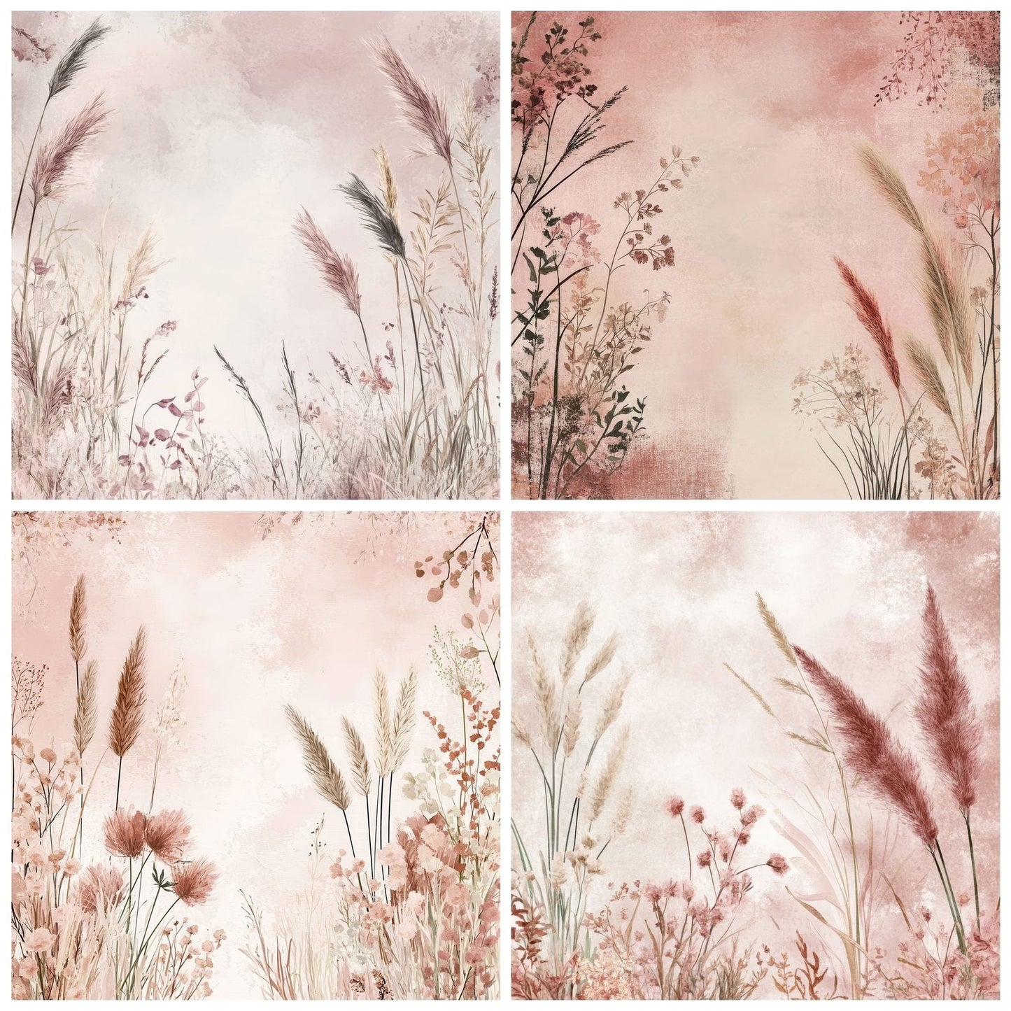 Rose Pampas Arch Digital Paper Pack (DDD003274)