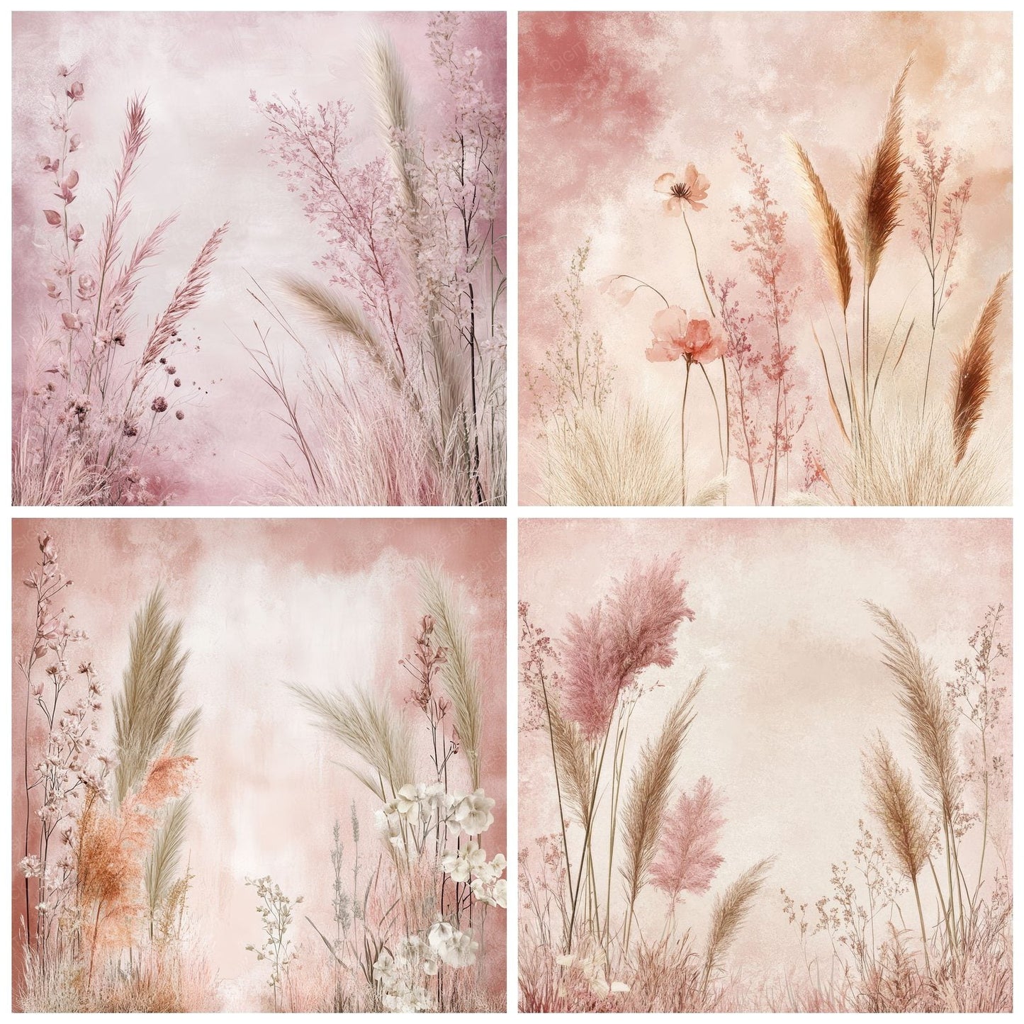 Rose Pampas Arch Digital Paper Pack (DDD003274)