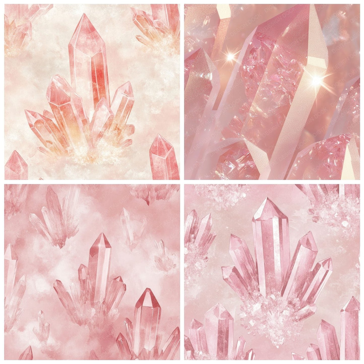 Rose Quartz Shimmer Digital Paper Pack (DDD003279)