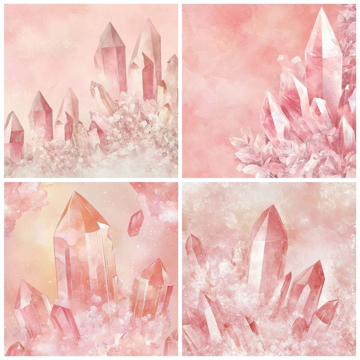 Rose Quartz Shimmer Digital Paper Pack (DDD003279)