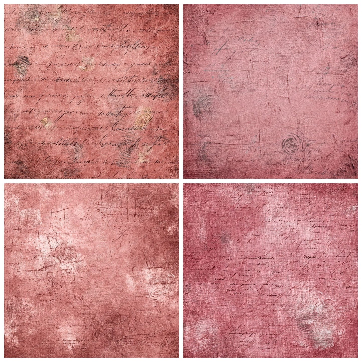 Rose Script Fabric Smudge Digital Paper Pack (DDD003281)