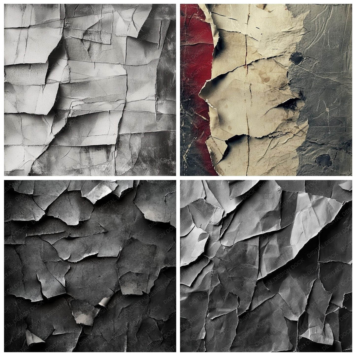 Rough Scuffed Adhesive Background Digital Paper Pack (DDD003292)
