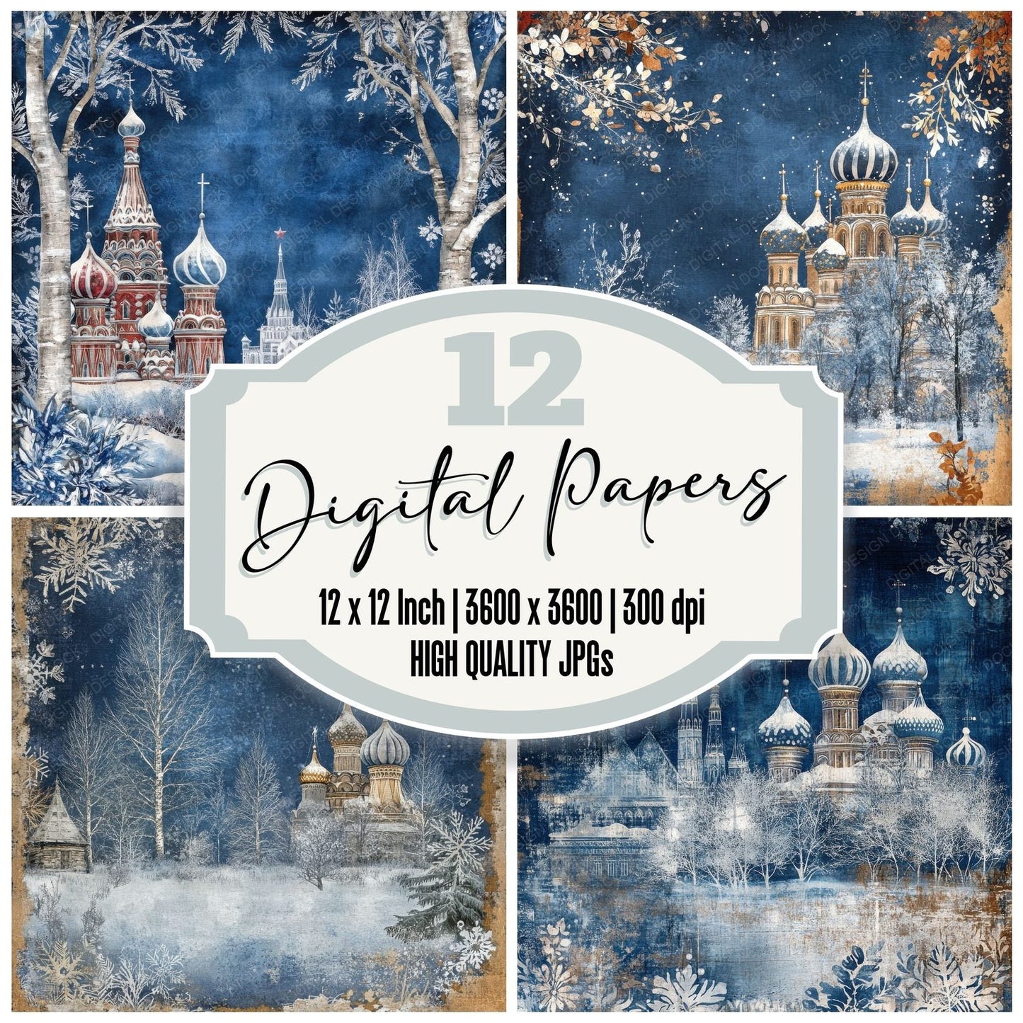 Russia Frost Digital Paper Pack (DDD003301)