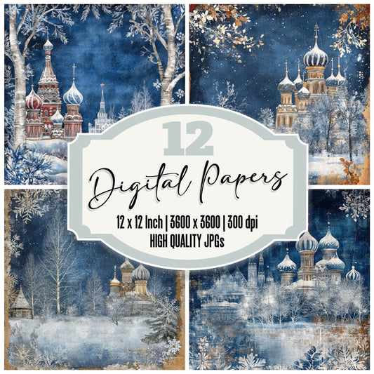 Russia Frost Digital Paper Pack (DDD003301)