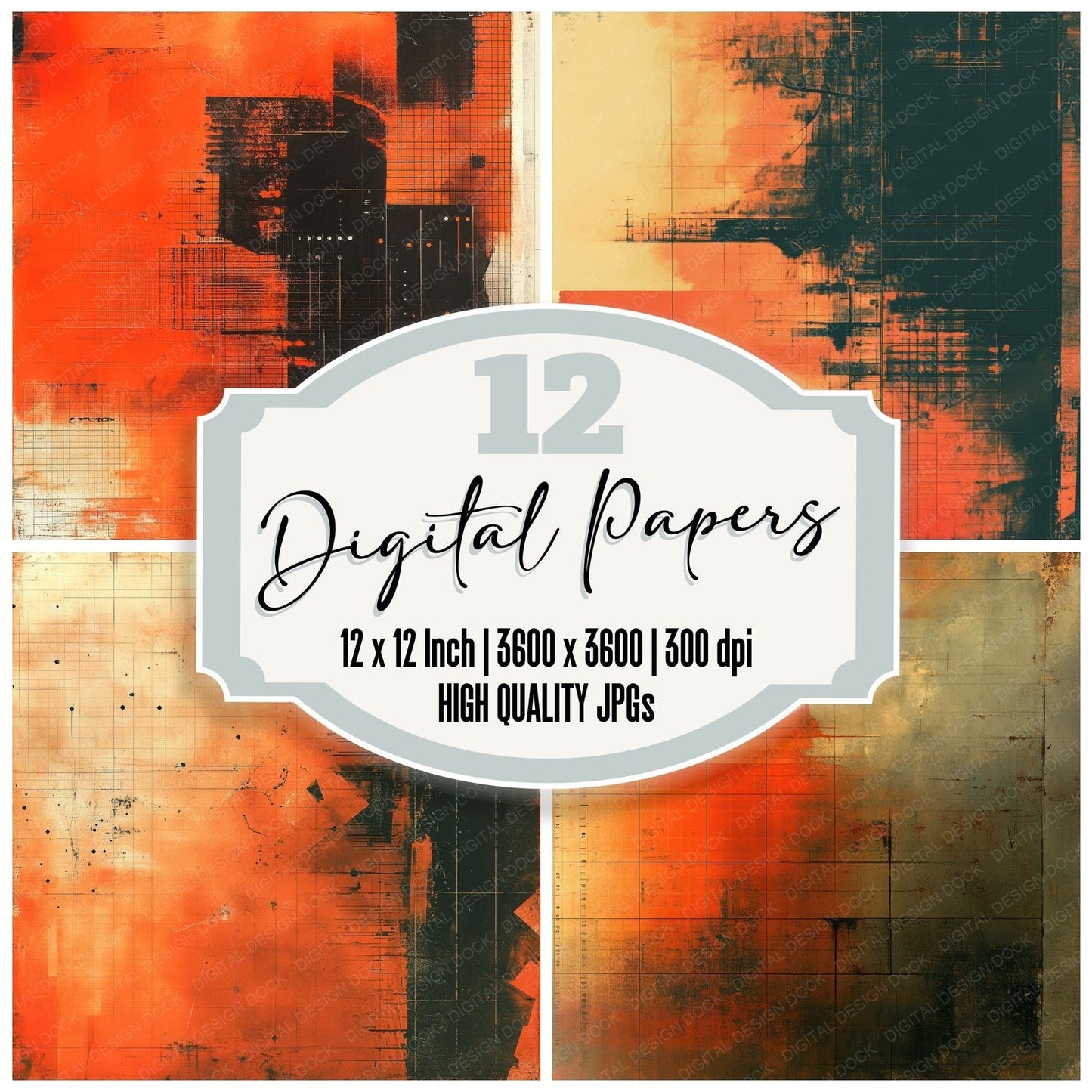 Rust Tape Counter Digital Paper Pack (DDD003312)