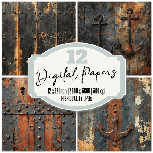 Rusted Hull Decay Digital Paper Pack (DDD003316)