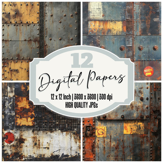 Rusted Wasteland Relics Digital Paper Pack (DDD003323)