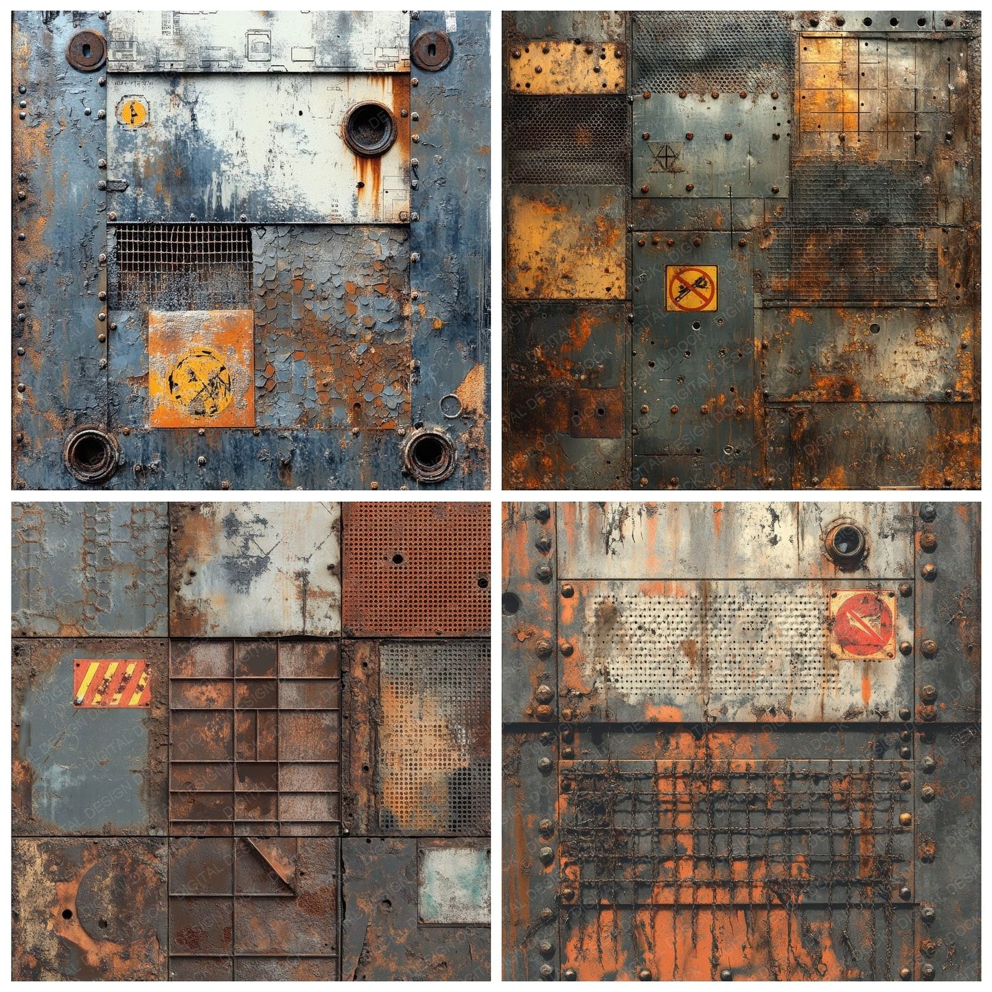Rusted Wasteland Relics Digital Paper Pack (DDD003323)