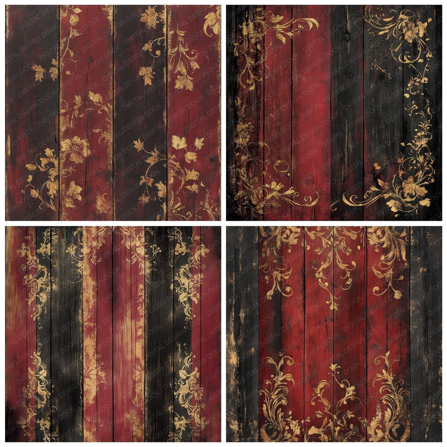 Rustic Rosewood Digital Paper Pack (DDD003326)