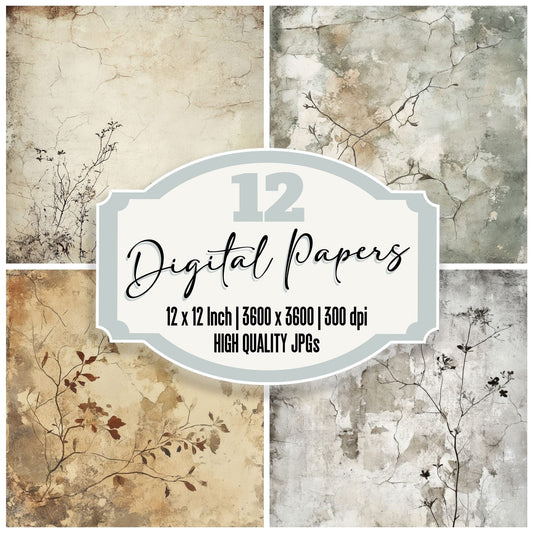 Rustic Stucco Background Digital Paper Pack (DDD003328)