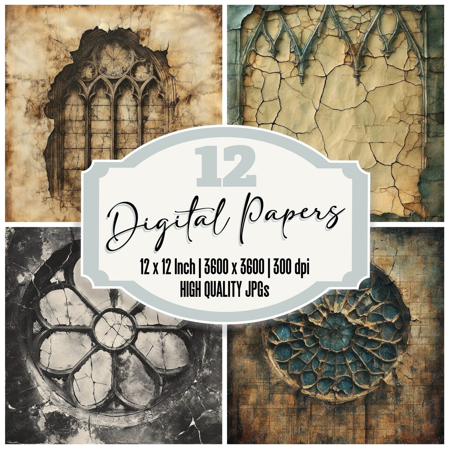 Sacred Glass Void Digital Paper Pack (DDD003332)