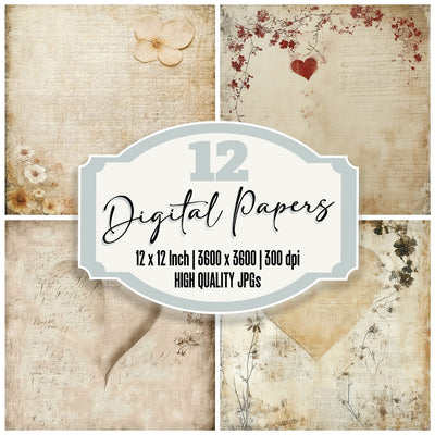 Sacred Scroll Love Digital Paper Pack (DDD003333)