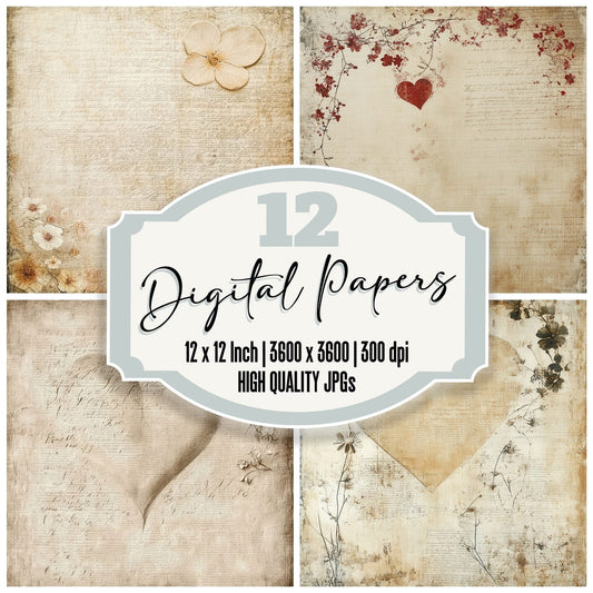 Sacred Scroll Love Digital Paper Pack (DDD003333)