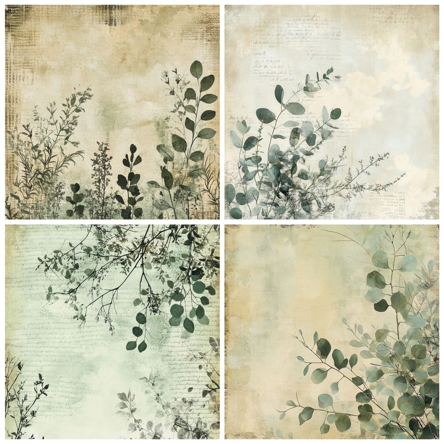Sage Eucalyptus Journal Digital Paper Pack (DDD003343)