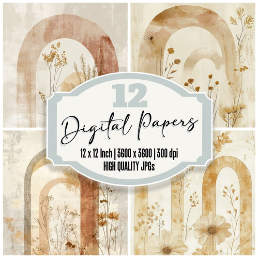 Sand Arch Bloom Digital Paper Pack (DDD003370)