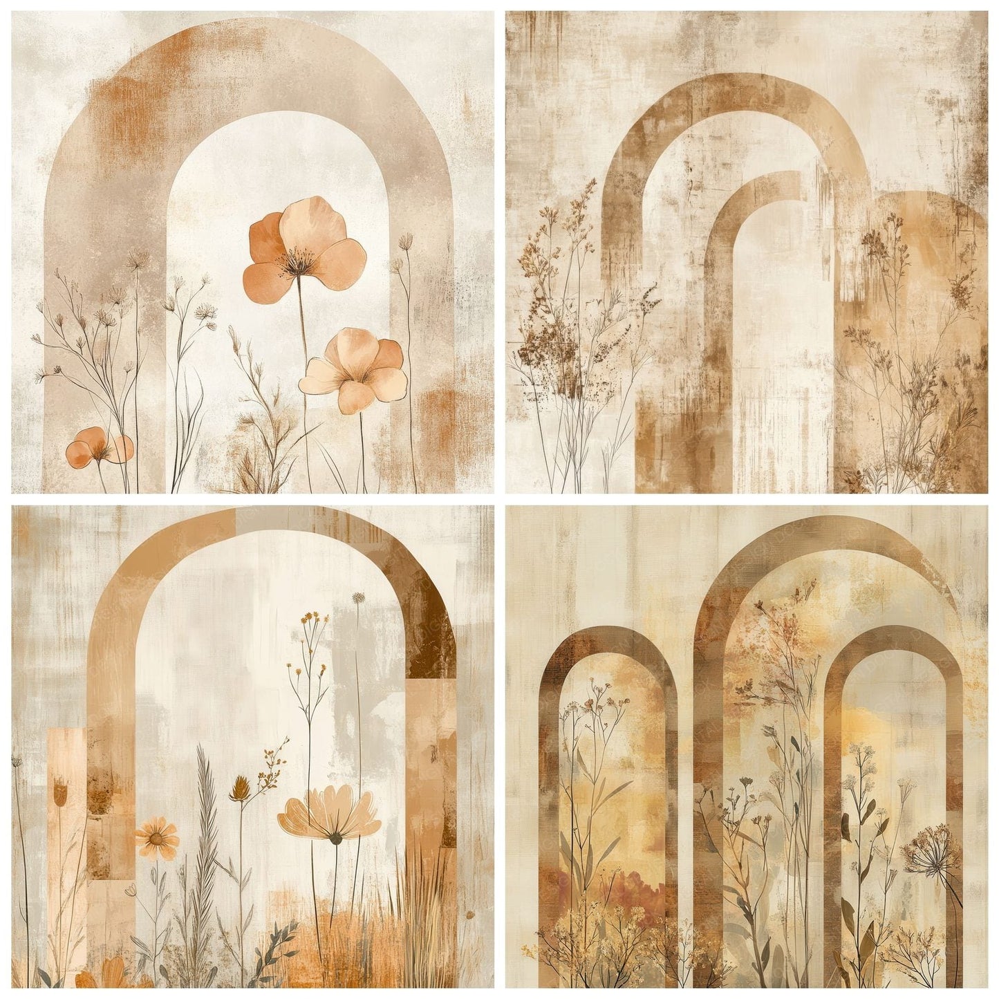 Sand Arch Bloom Digital Paper Pack (DDD003370)