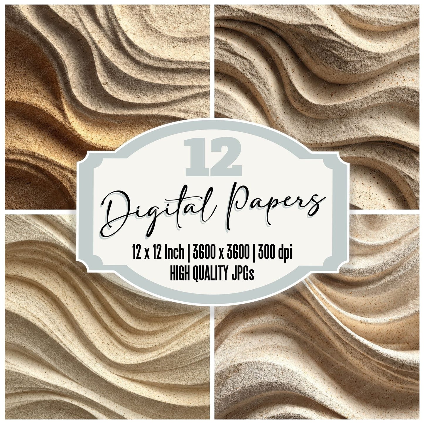Sand Dune Ripple Drift Digital Paper Pack (DDD003371)