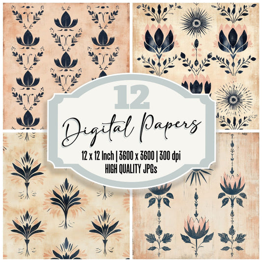 Sand Tulip Chain Digital Paper Pack (DDD003378)
