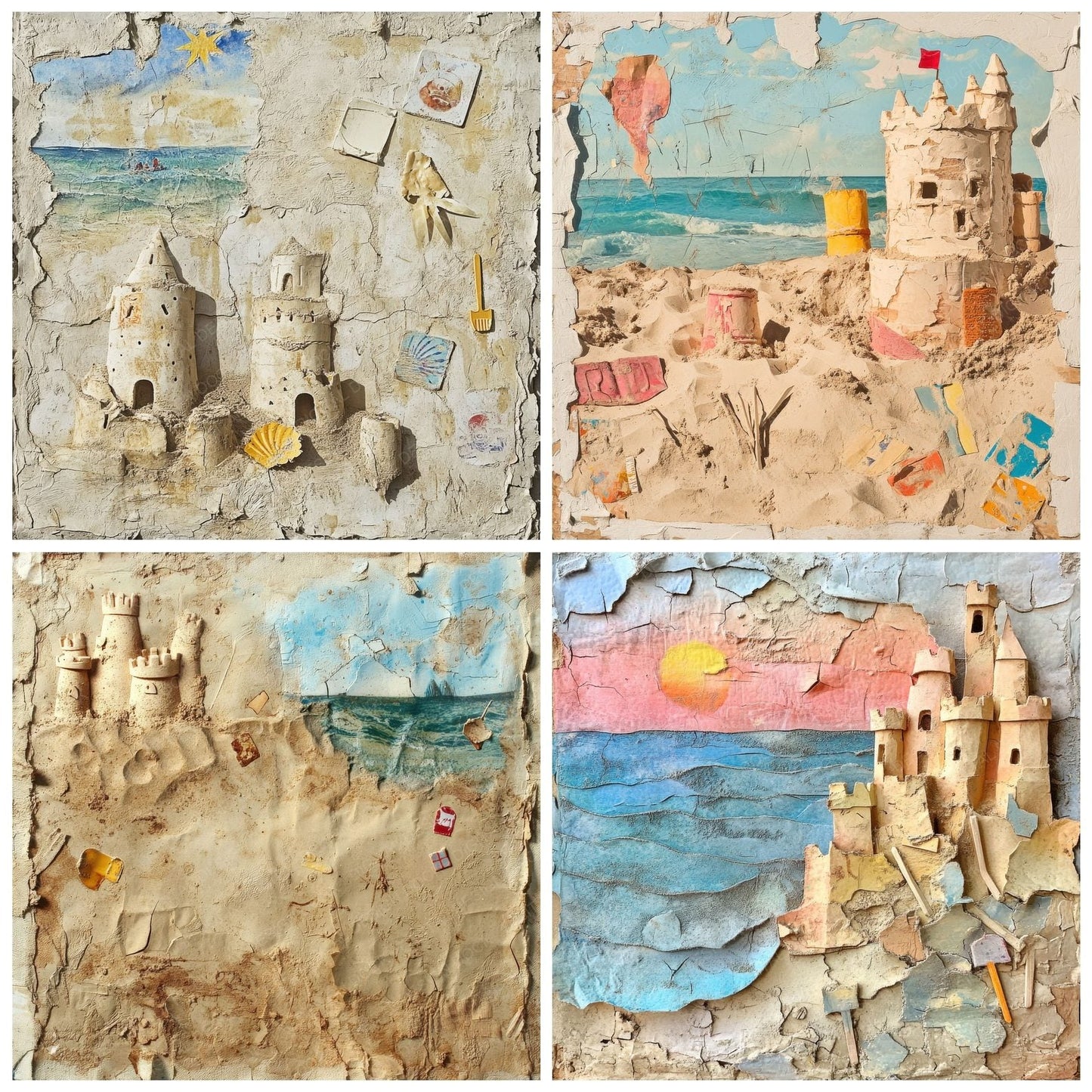 Sandcastle Toy Print Digital Paper Pack (DDD003380)