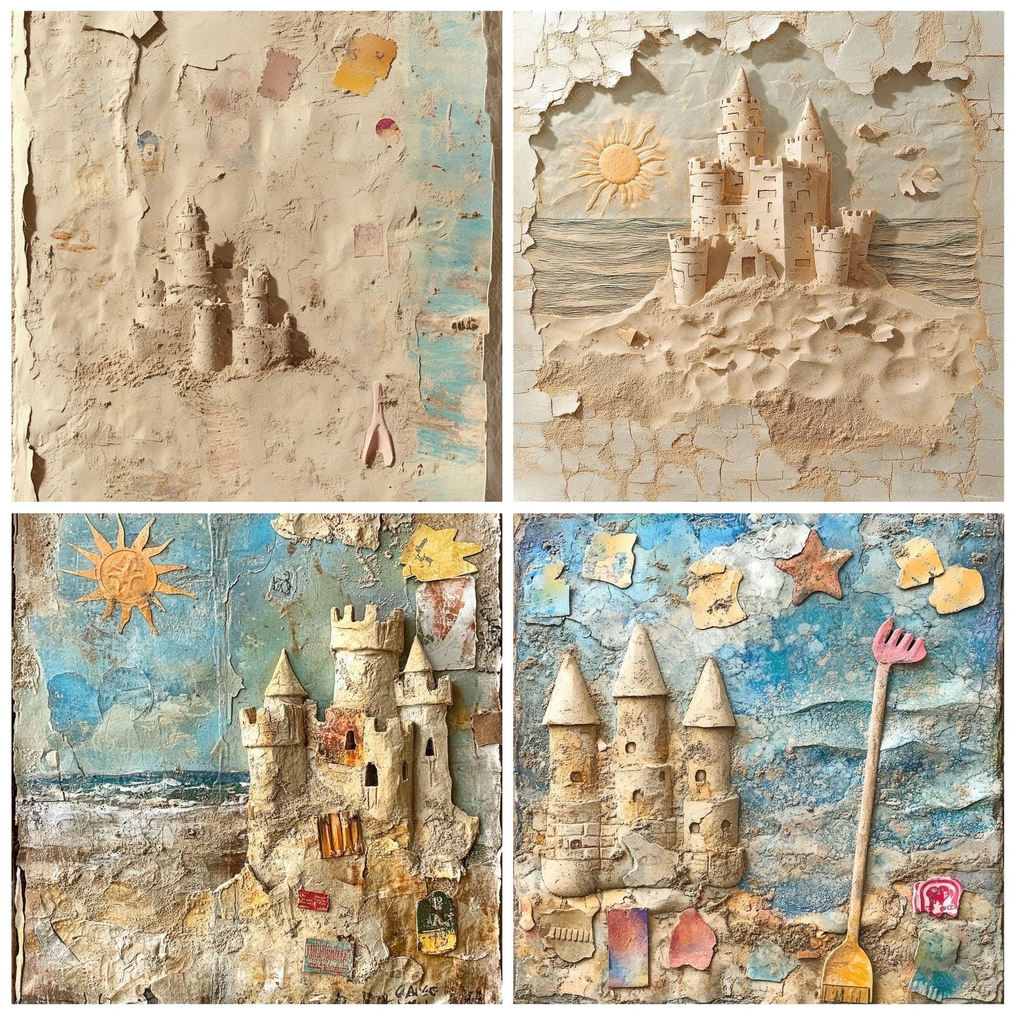 Sandcastle Toy Print Digital Paper Pack (DDD003380)