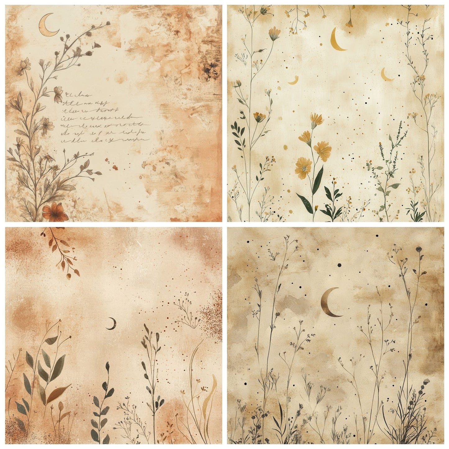 Sandstone Moon Script Digital Paper Pack (DDD003383)
