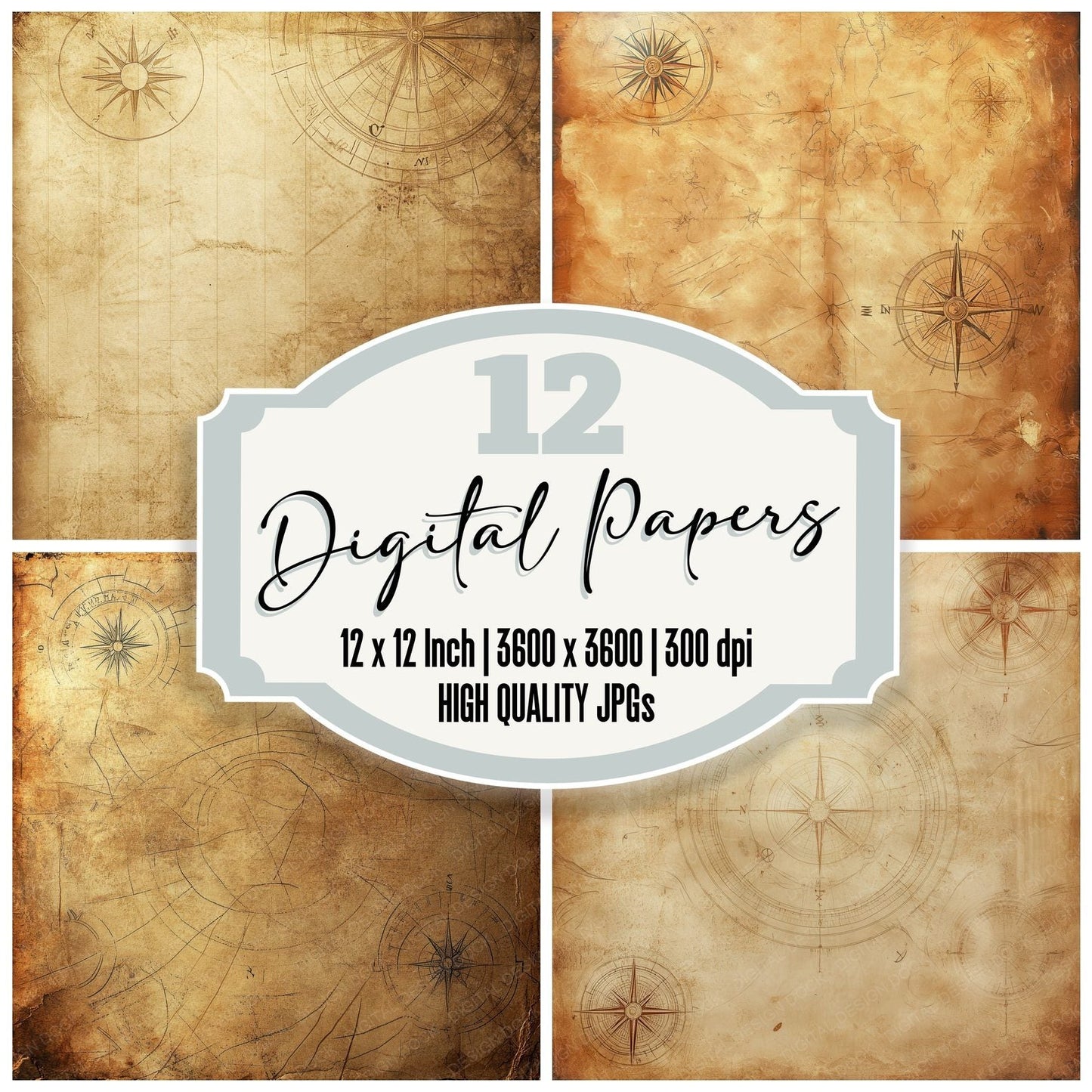 Sandstorm Compass Path Digital Paper Pack (DDD003386)