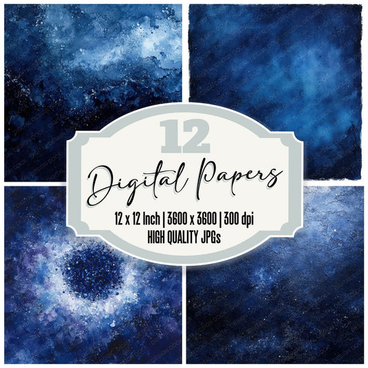 Sapphire Dust Border Digital Paper Pack (DDD003392)