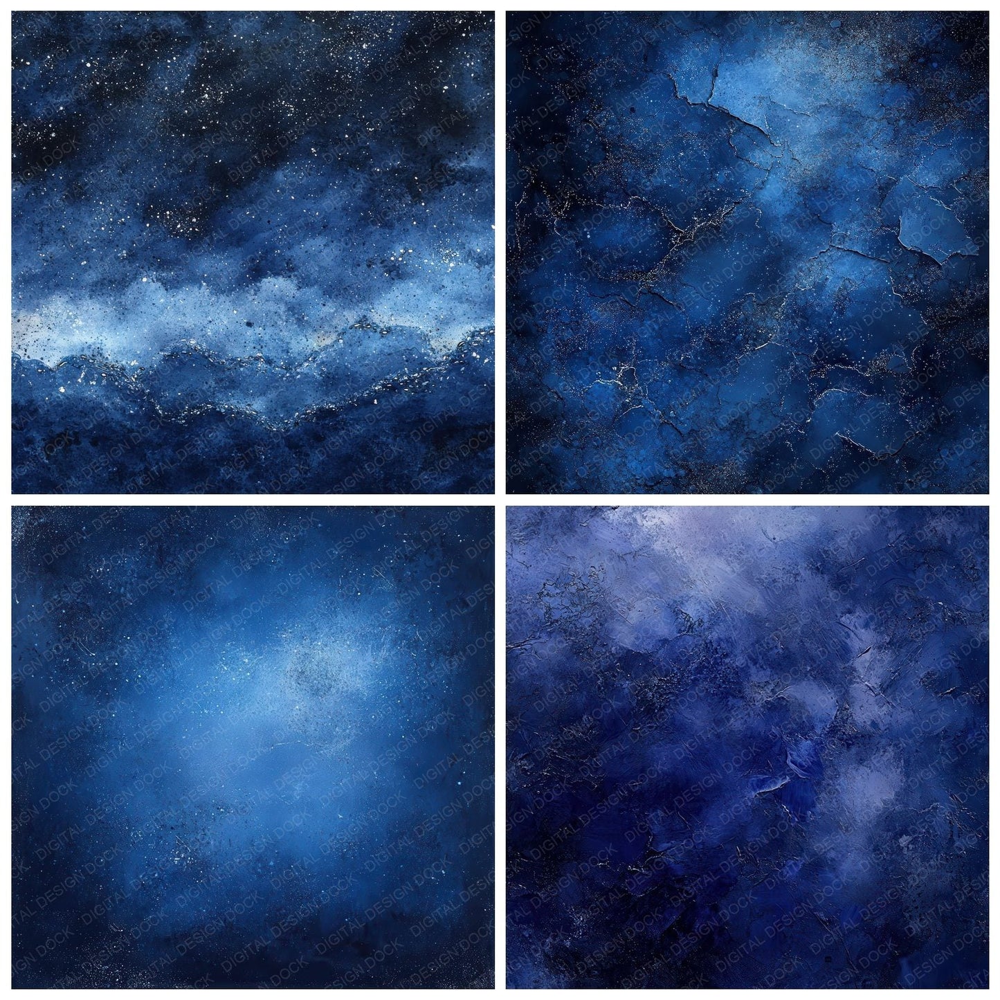 Sapphire Dust Border Digital Paper Pack (DDD003392)