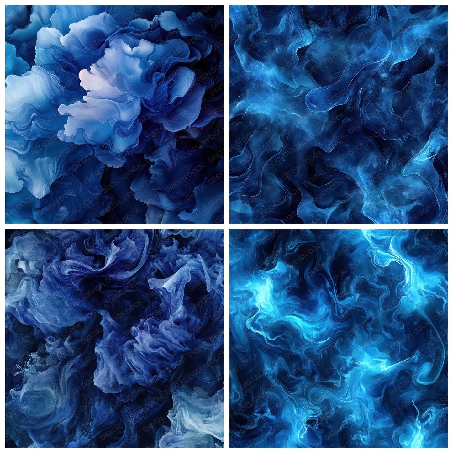 Sapphire Ink Storm Digital Paper Pack (DDD003395)