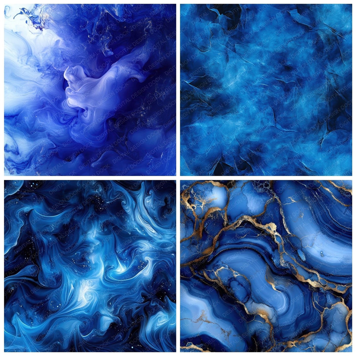 Sapphire Ink Storm Digital Paper Pack (DDD003395)