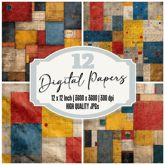 School Chart Primary Diagram Grid Digital Paper Pack (DDD003408)