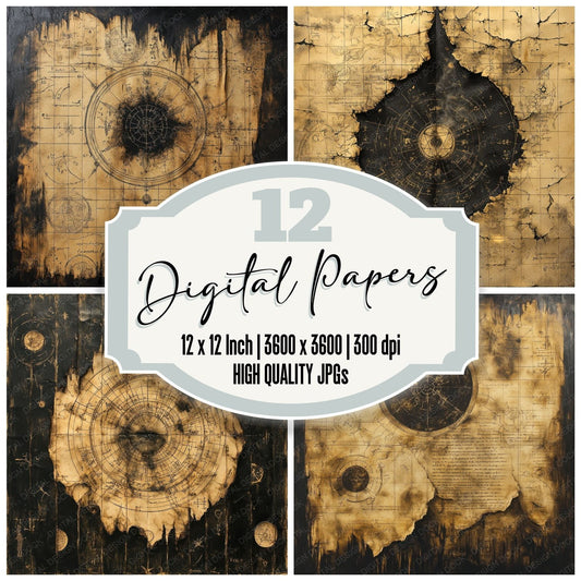 Scorched Alchemical Scrolls Digital Paper Pack (DDD003413)