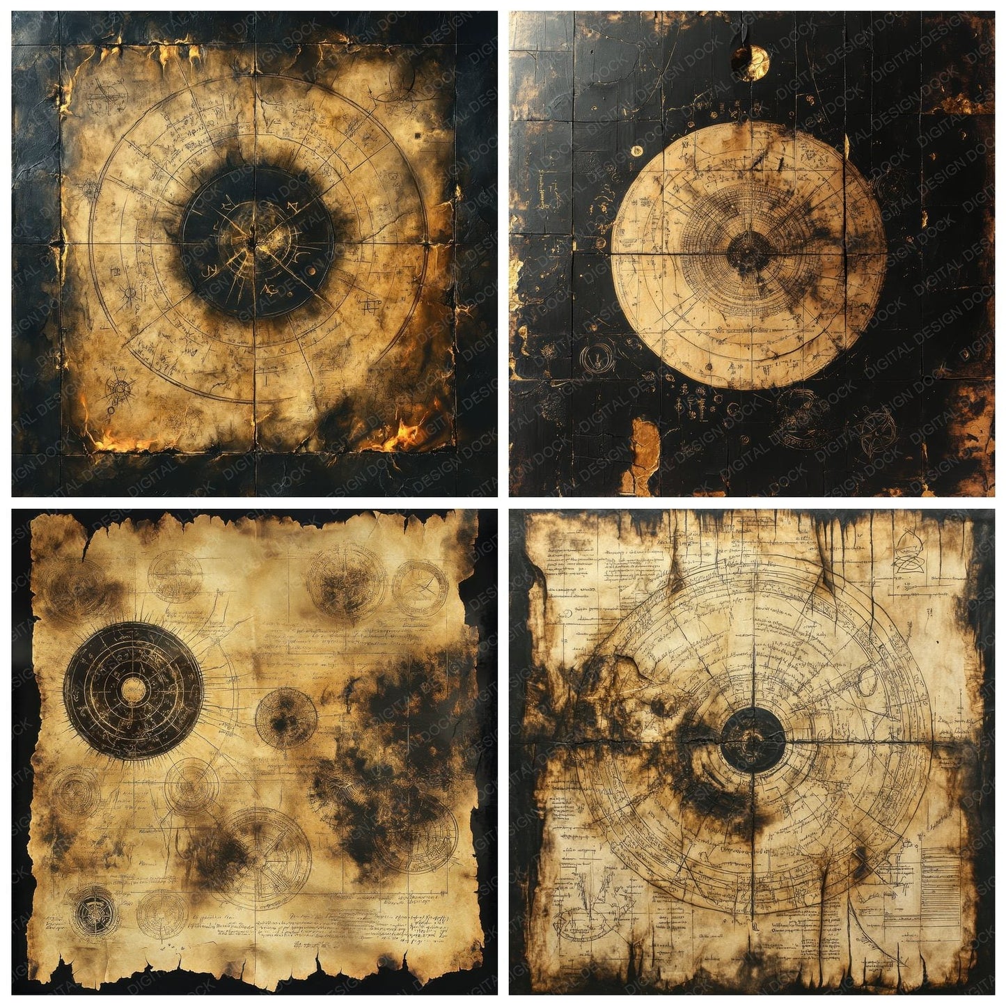 Scorched Alchemical Scrolls Digital Paper Pack (DDD003413)