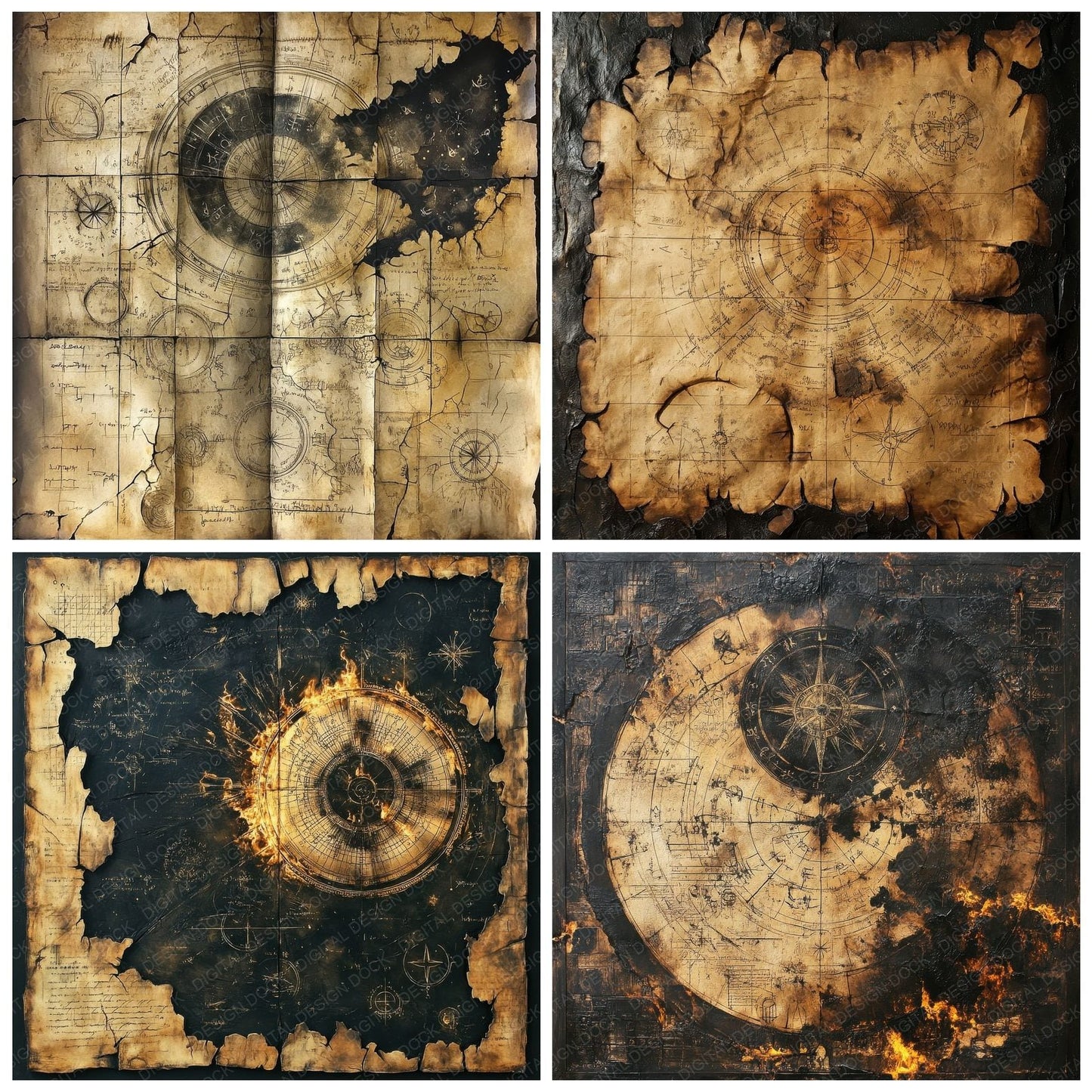 Scorched Alchemical Scrolls Digital Paper Pack (DDD003413)