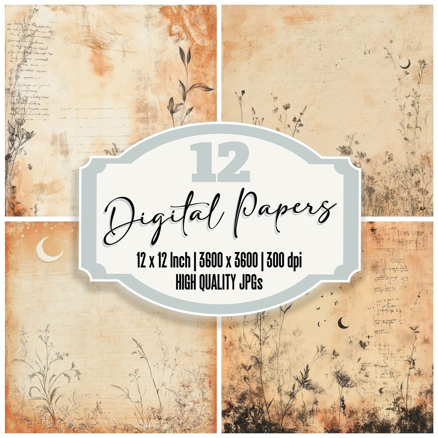 Sepia Moon Botanicals Digital Paper Pack (DDD003454)