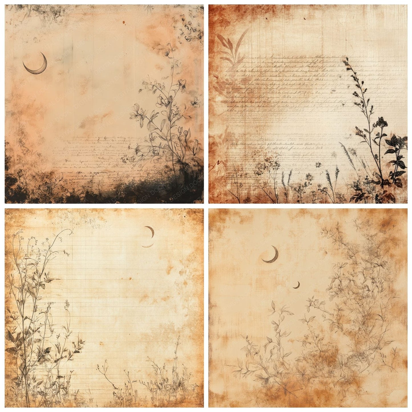Sepia Moon Botanicals Digital Paper Pack (DDD003454)