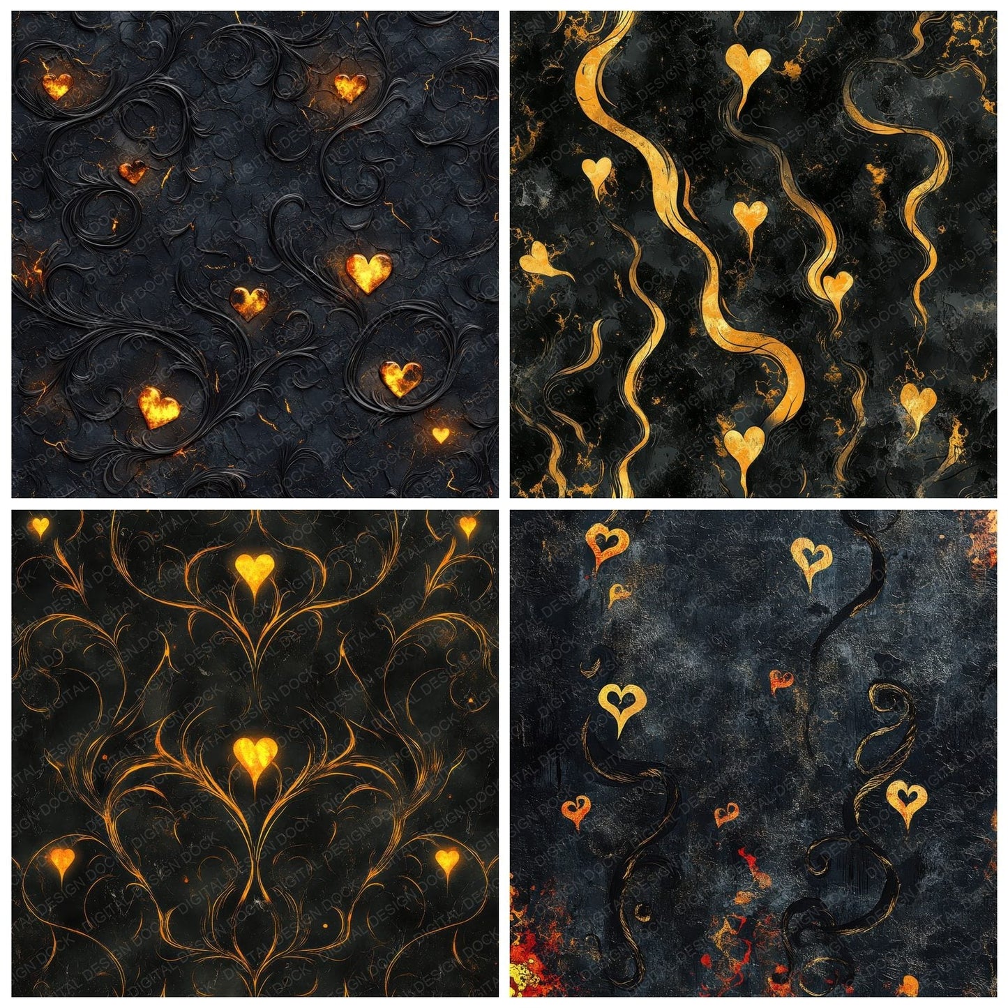 Serpent Burnt Pulse Digital Paper Pack (DDD003457)