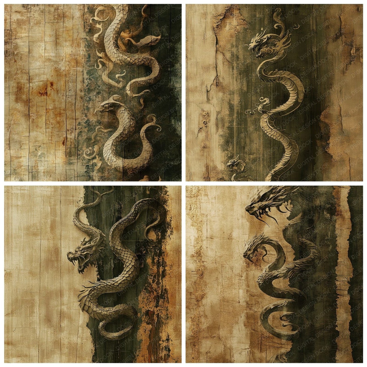 Serpent Temple Relic Digital Paper Pack (DDD003459)