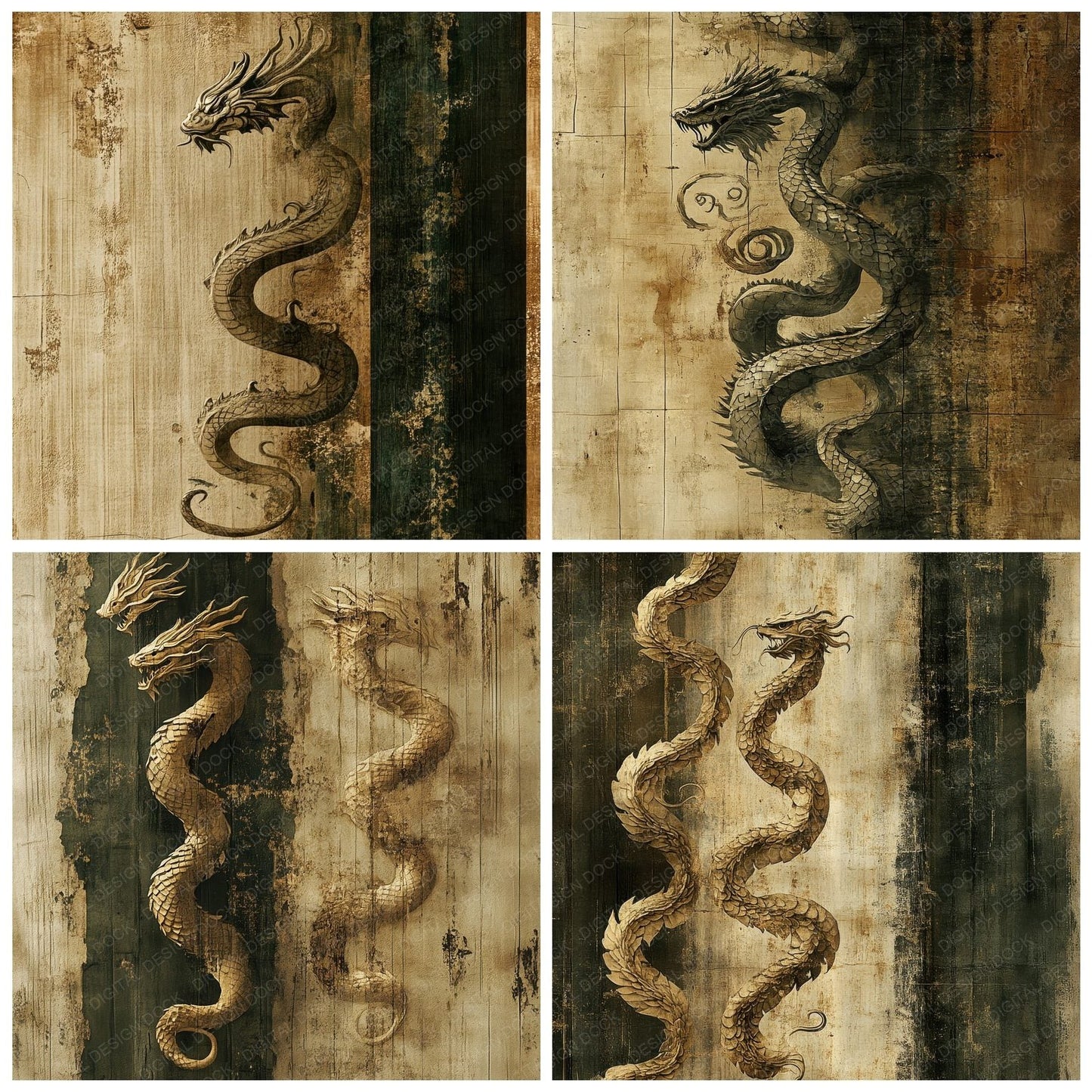 Serpent Temple Relic Digital Paper Pack (DDD003459)