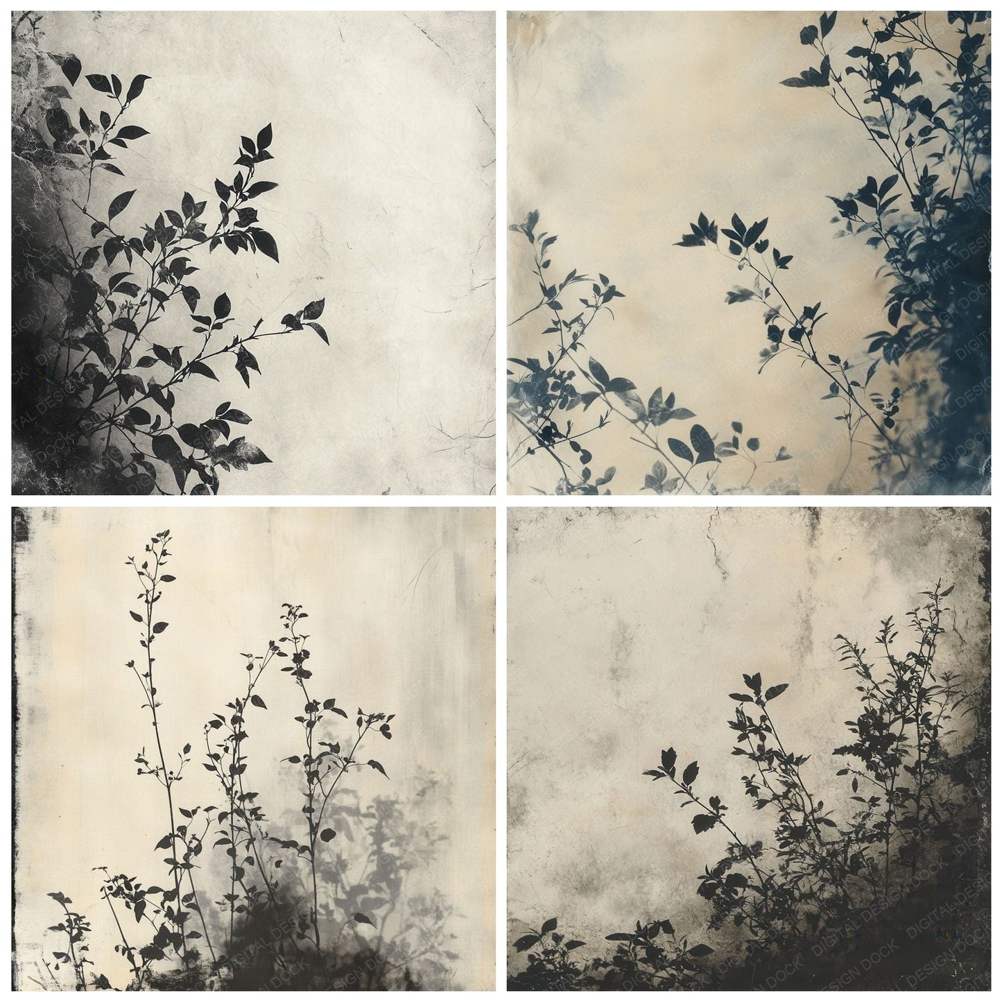 Shadow Botanical Film Digital Paper Pack (DDD003462)