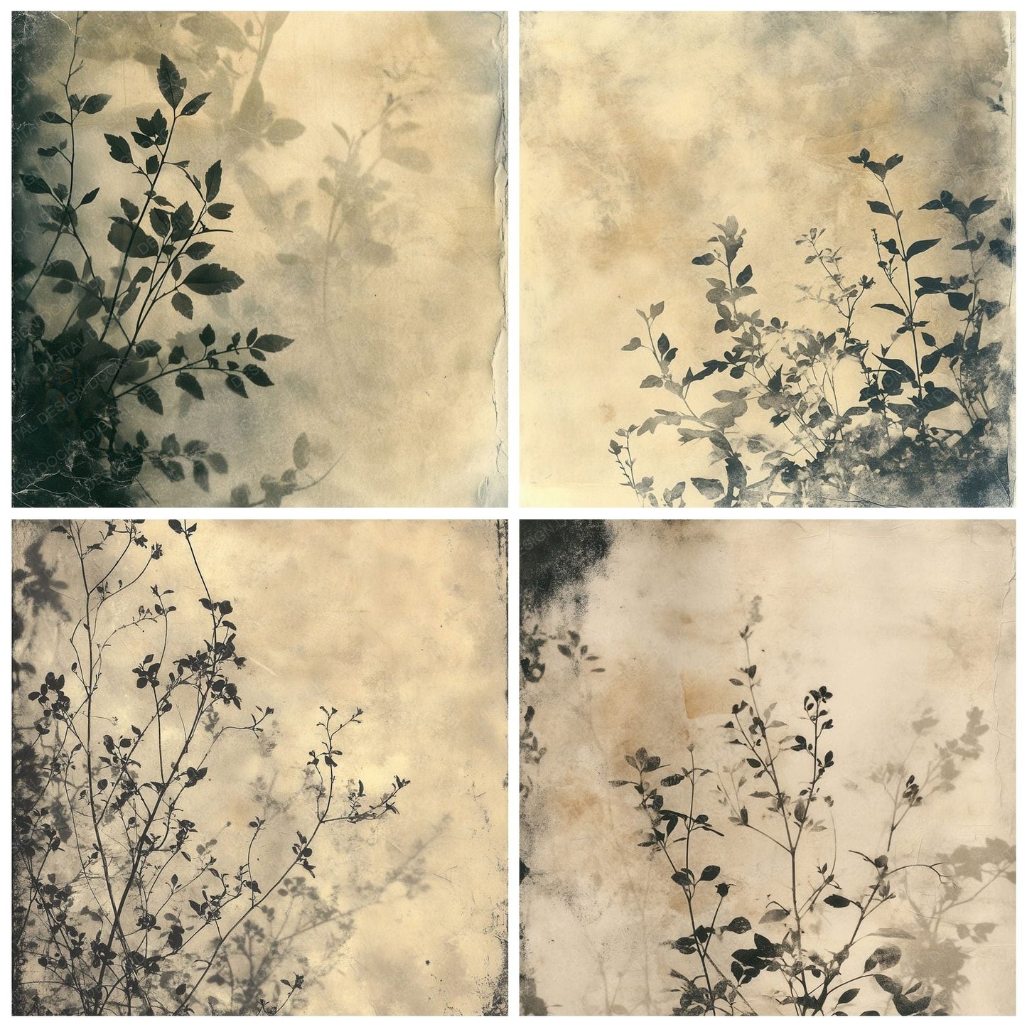 Shadow Botanical Film Digital Paper Pack (DDD003462)