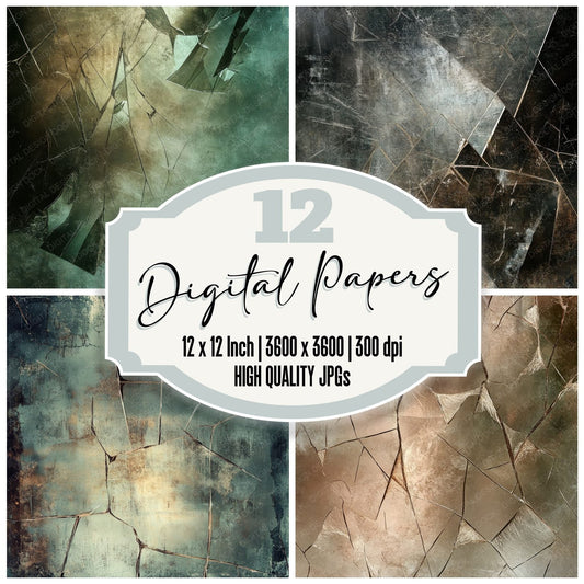 Shattered Mirror Dust Background Digital Paper Pack (DDD003469)