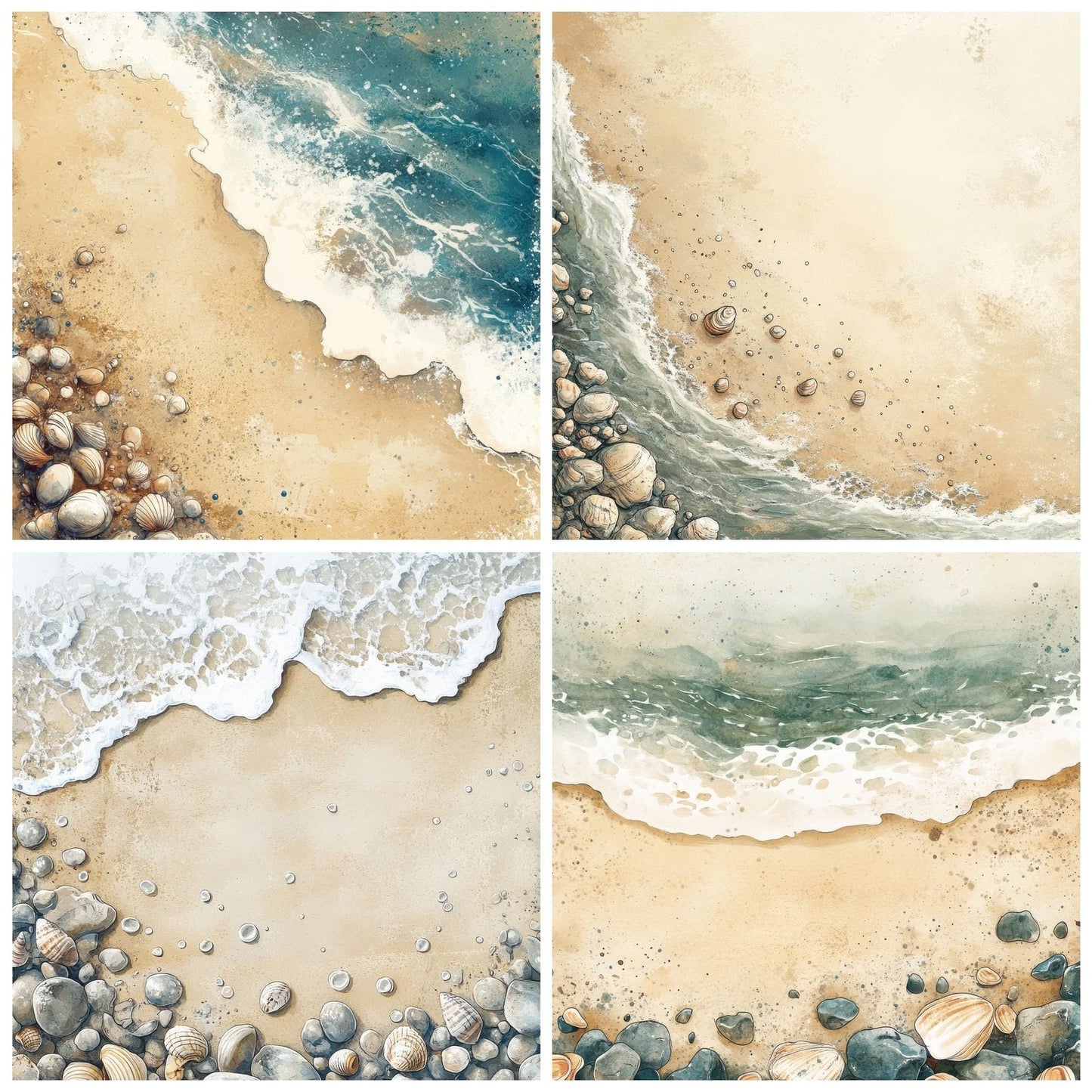Shells Shoreline Haze Digital Paper Pack (DDD003472)