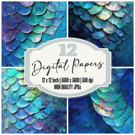 Shimmer Tail Close Digital Paper Pack (DDD003476)