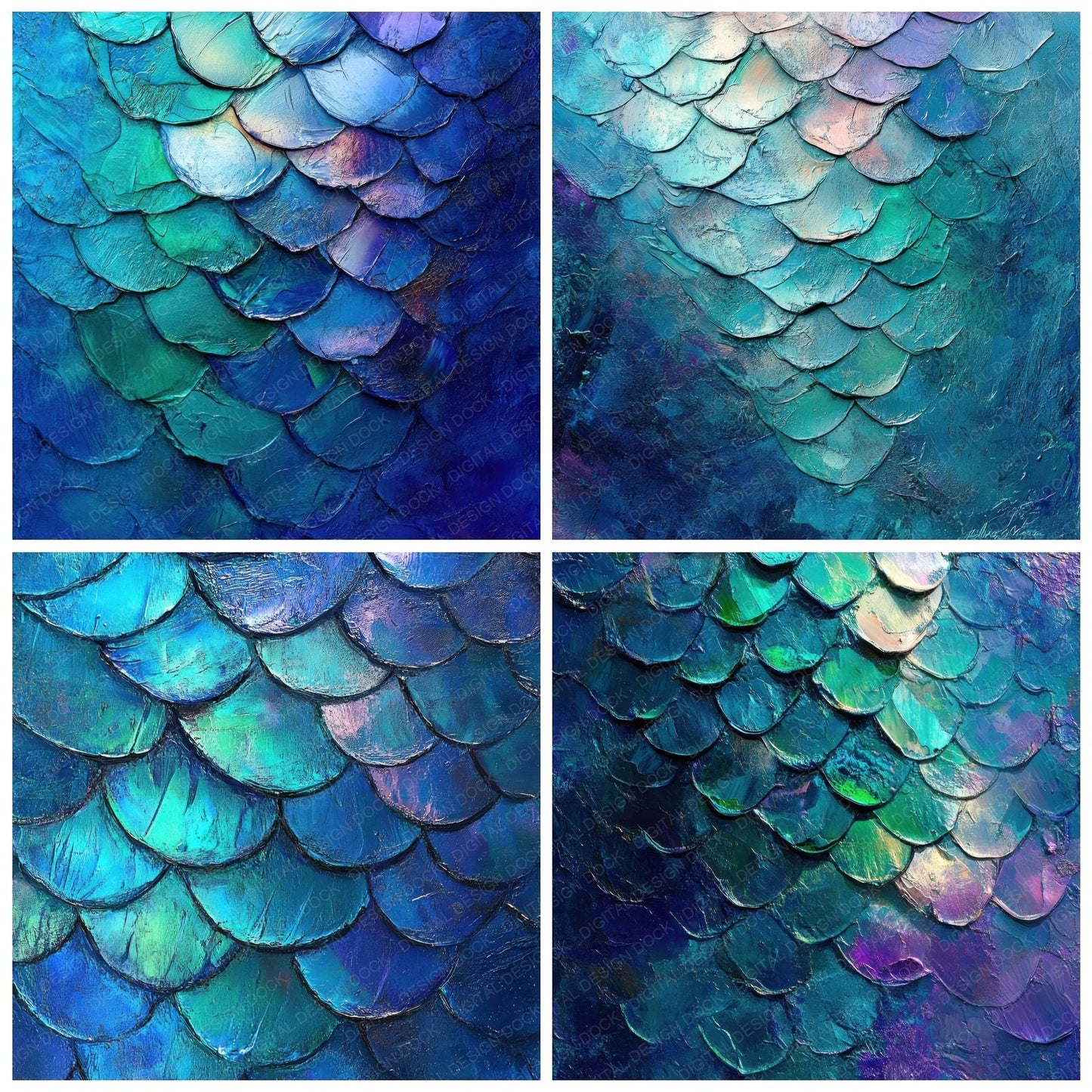 Shimmer Tail Close Digital Paper Pack (DDD003476)