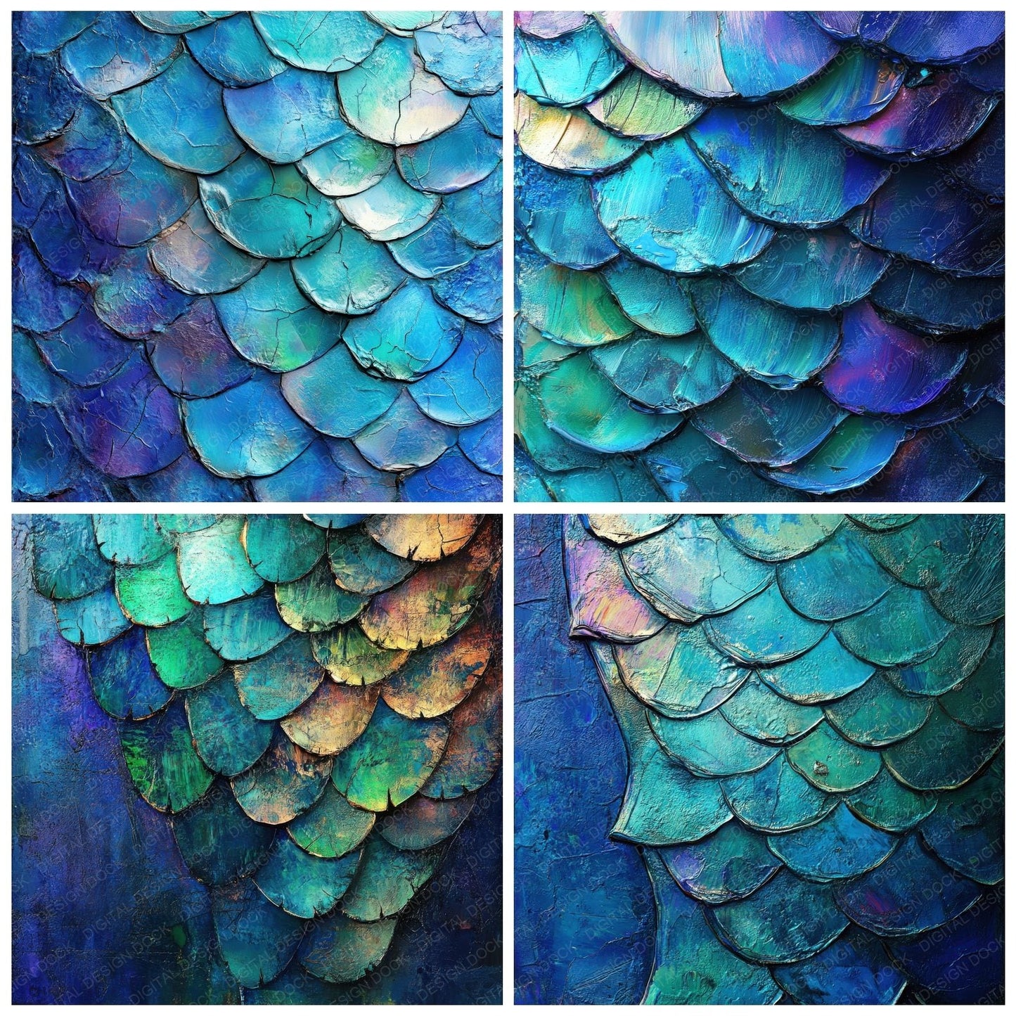 Shimmer Tail Close Digital Paper Pack (DDD003476)