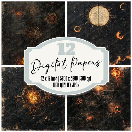 Sigil Flame Void Digital Paper Pack (DDD003484)