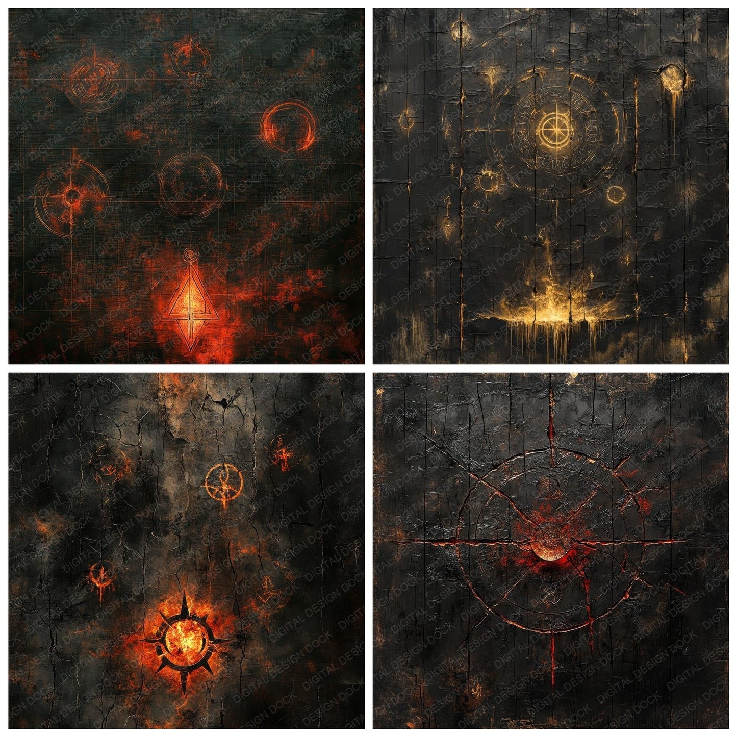 Sigil Flame Void Digital Paper Pack (DDD003484)