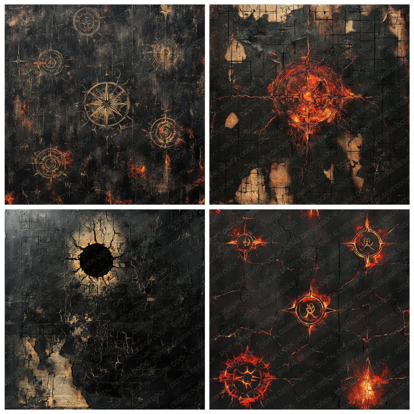Sigil Flame Void Digital Paper Pack (DDD003484)
